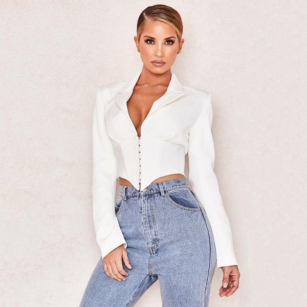 2020 new ladies blazer long sleeve blaser women suit bodycon jacket female outwear deep v neck white club blazer coat1
2020 new ladies blazer long sleeve blaser women suit bodycon jacket female outwear deep v neck white club blazer coat1