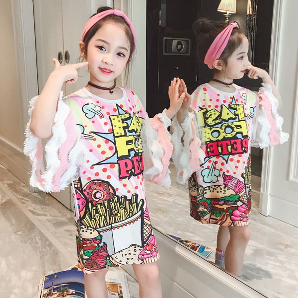 kids girls dress summer 4 6 8 10 12 years girl dresses graffiti lace sleeve children's dress clothes lj200921, Red;yellow
kids girls dress summer 4 6 8 10 12 years girl dresses graffiti lace sleeve children's dress clothes lj200921, Red;yellow