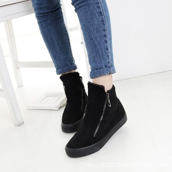 boots 2021 women snow warm plush winter ankle boot platform ladies nubuck leather zip shoes female double zipper v6941, Black
boots 2021 women snow warm plush winter ankle boot platform ladies nubuck leather zip shoes female double zipper v6941, Black