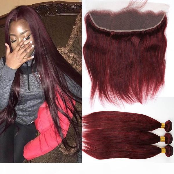 brazilian burgundy hair with lace frontal closure 13x4 inch silk straight #99j wine red human hair bundles with ear to ear full frontals, Black;brown
brazilian burgundy hair with lace frontal closure 13x4 inch silk straight #99j wine red human hair bundles with ear to ear full frontals, Black;brown