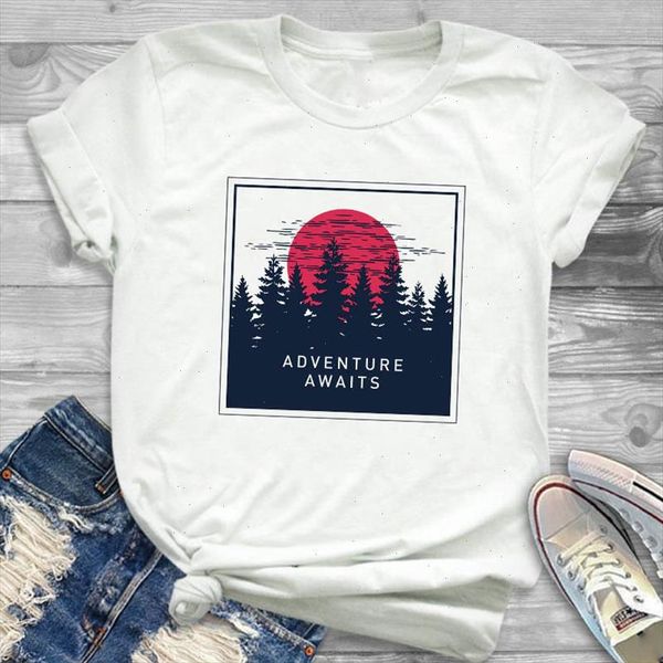 women shirt fashion adventure awaits mountain ladies womens short sleeve casual female t shirt graphic printed tshirt, White
women shirt fashion adventure awaits mountain ladies womens short sleeve casual female t shirt graphic printed tshirt, White