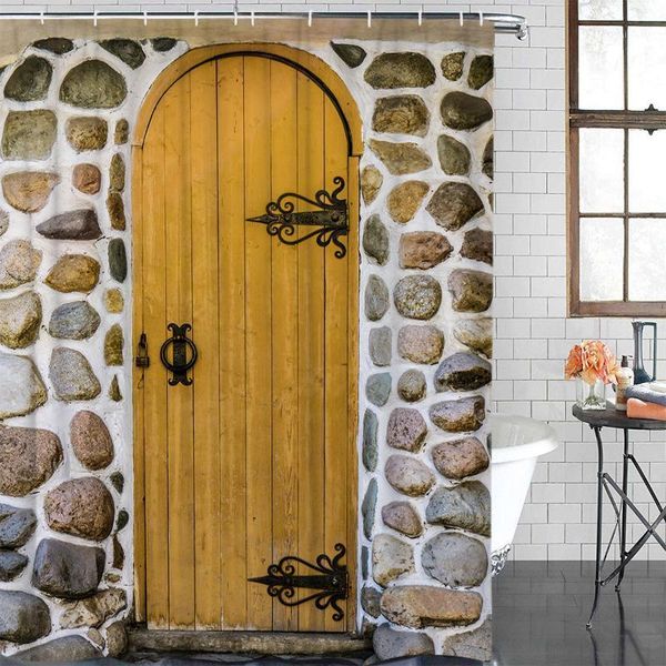 fabric shower curtain stone wall wooden door shower curtains waterproof polyester bathroom curtain &12 hooks1
fabric shower curtain stone wall wooden door shower curtains waterproof polyester bathroom curtain &12 hooks1
