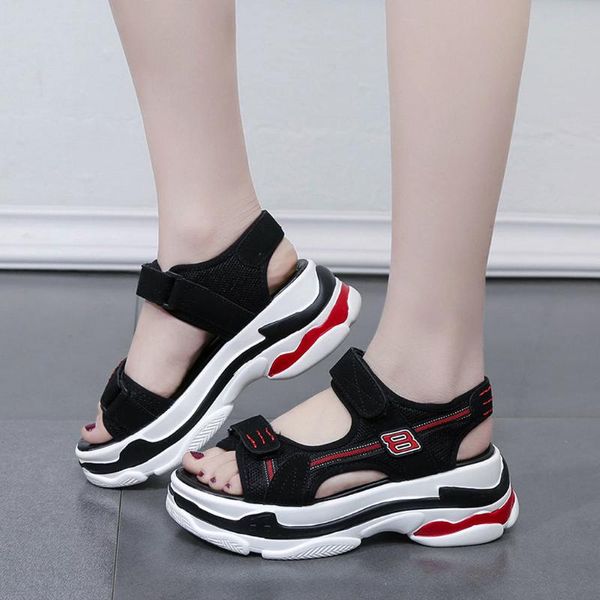 women sandals outdoor round toe casual sandals breathable wedges hook&loop comfort beach shoes size 35-40 t9#, Black
women sandals outdoor round toe casual sandals breathable wedges hook&loop comfort beach shoes size 35-40 t9#, Black