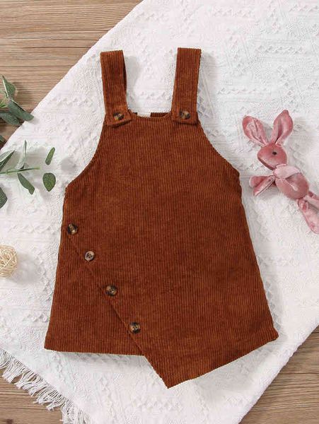 baby asymmetrical hem corduroy overall dress she, Red;yellow
baby asymmetrical hem corduroy overall dress she, Red;yellow