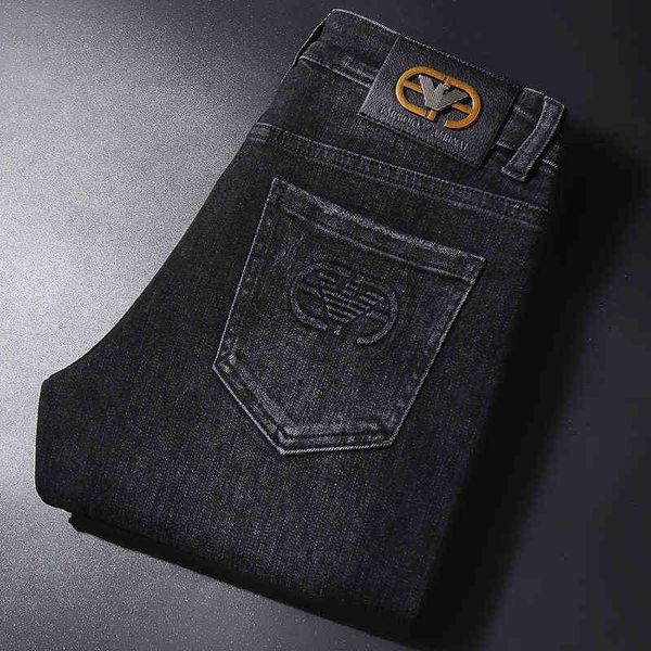 and autumn winter thick brand jeans men's slim straight elastic medium waist youth black, Blue
and autumn winter thick brand jeans men's slim straight elastic medium waist youth black, Blue