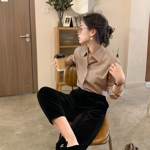 female 2021 autumn and winter new design sense niche long blue french-style foreign-style shirt work done bottom-shirt tools ujtp, White
female 2021 autumn and winter new design sense niche long blue french-style foreign-style shirt work done bottom-shirt tools ujtp, White