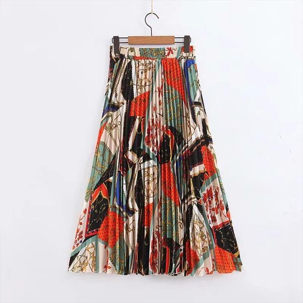 women new chain pattern skirts 2019 summer beach ladies chic pleated midi skirts boho girls high waist skirt jupe femme, Black
women new chain pattern skirts 2019 summer beach ladies chic pleated midi skirts boho girls high waist skirt jupe femme, Black