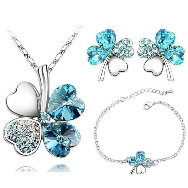europe lucky clover crystal necklace earrings bride crystal suit female cross-border electricity supplier explosion models of foreign trade, Silver
europe lucky clover crystal necklace earrings bride crystal suit female cross-border electricity supplier explosion models of foreign trade, Silver