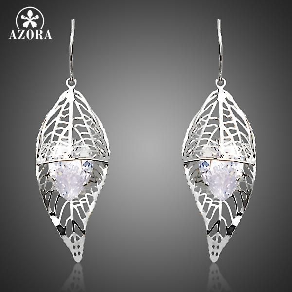 azora jewelry women's vivid leaf wrap clear cubic zirconia dangle earrings te0250, Silver
azora jewelry women's vivid leaf wrap clear cubic zirconia dangle earrings te0250, Silver