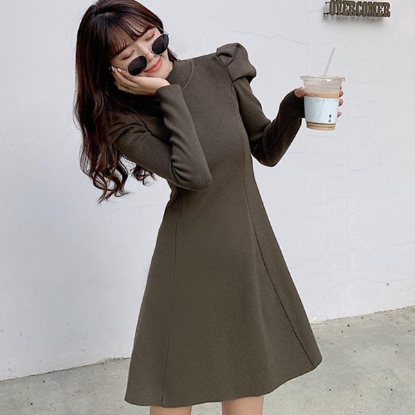 new autumn knit sweater dress women one-piece winter puff sleeve slim bodycon midi dresses woman knitted dress lady, Black;gray
new autumn knit sweater dress women one-piece winter puff sleeve slim bodycon midi dresses woman knitted dress lady, Black;gray
