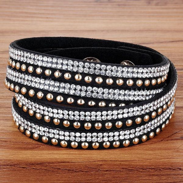 xqni pu кожаный браслет для menwomen браслет новый дизайн rhinestone двухслойный blackwhite цвет унисекс ювелирных аксессуаров wmtgth, Golden;silver 
xqni pu кожаный браслет для menwomen браслет новый дизайн rhinestone двухслойный blackwhite цвет унисекс ювелирных аксессуаров wmtgth, Golden;silver