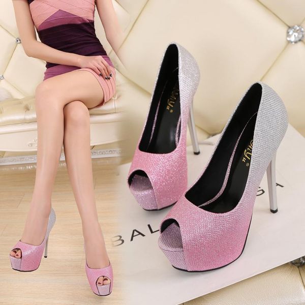 dress shoes fashion spring women's elegant thin high heels with platform peep toe women pumps party shallow mouth 3 colors, Black
dress shoes fashion spring women's elegant thin high heels with platform peep toe women pumps party shallow mouth 3 colors, Black