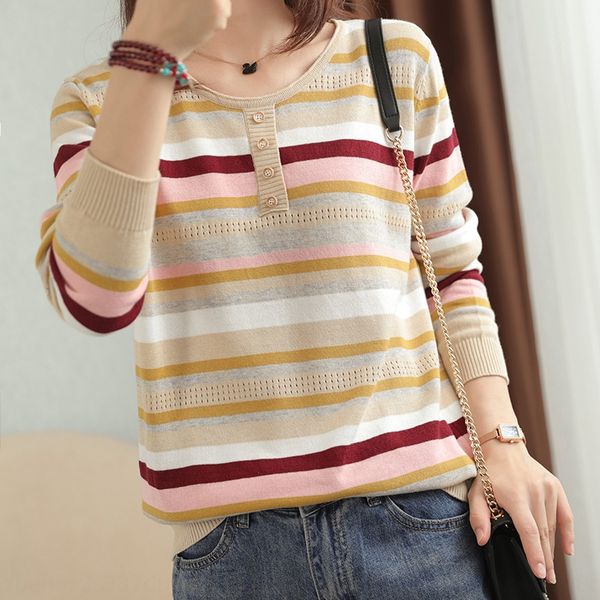 2020 cotton korean women's long sleeve early autumn hollow t-shirt t-shirt stripe age reduction long sleeve dwdmm, White
2020 cotton korean women's long sleeve early autumn hollow t-shirt t-shirt stripe age reduction long sleeve dwdmm, White