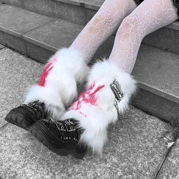 ruibbit new winter japanese knee sleeve leg cover warm bloody metal chain harajuku punk handmade white furry leg warmer1, Black;white
ruibbit new winter japanese knee sleeve leg cover warm bloody metal chain harajuku punk handmade white furry leg warmer1, Black;white