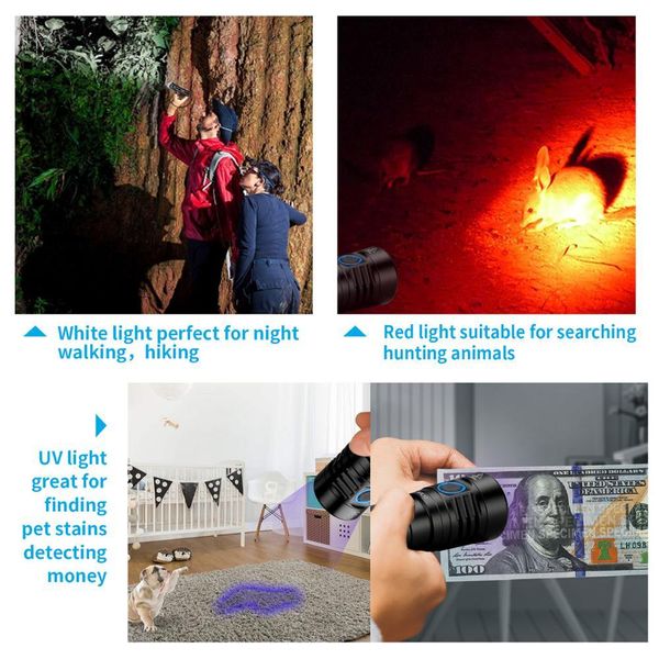 wk30 multi color rechargeable led flashlight 26650 lh351d red light uv light with power indicator bbymiu alice_bag
wk30 multi color rechargeable led flashlight 26650 lh351d red light uv light with power indicator bbymiu alice_bag