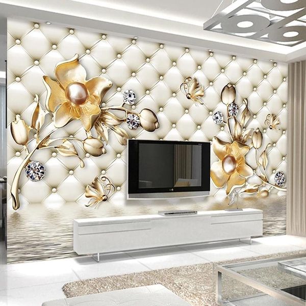 custom p modern 3d luxury soft bag golden flower jewelry bedroom bedside living room tv background wall art mural wallpaper
custom p modern 3d luxury soft bag golden flower jewelry bedroom bedside living room tv background wall art mural wallpaper