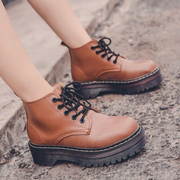 women round british style martin boots black platform leather women shoes genuine leather women's ankle boots
women round british style martin boots black platform leather women shoes genuine leather women's ankle boots