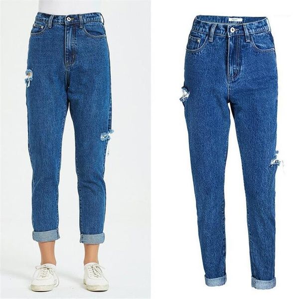 european american simple hole high waist ripped jeans women`s large size cotton trousers leisure office denim pants for women1, Blue
european american simple hole high waist ripped jeans women`s large size cotton trousers leisure office denim pants for women1, Blue