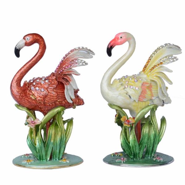 jeweled pewter flamingo trinket jewelry box bird figurines statues creative gifts vintage tabletop, Pink;blue
jeweled pewter flamingo trinket jewelry box bird figurines statues creative gifts vintage tabletop, Pink;blue