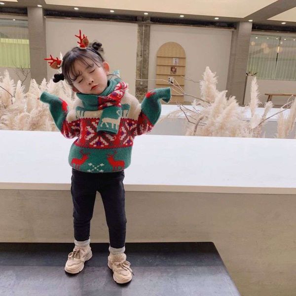 christmas 2020 winter girls new children's clothing boys red and green baby scarf sweater, Blue
christmas 2020 winter girls new children's clothing boys red and green baby scarf sweater, Blue