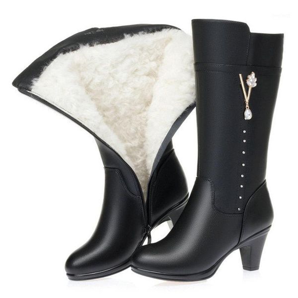 women long shoes high heel 2020 new winter boots women cow leather thick wool fashion footwear with thick high heel1, Black
women long shoes high heel 2020 new winter boots women cow leather thick wool fashion footwear with thick high heel1, Black