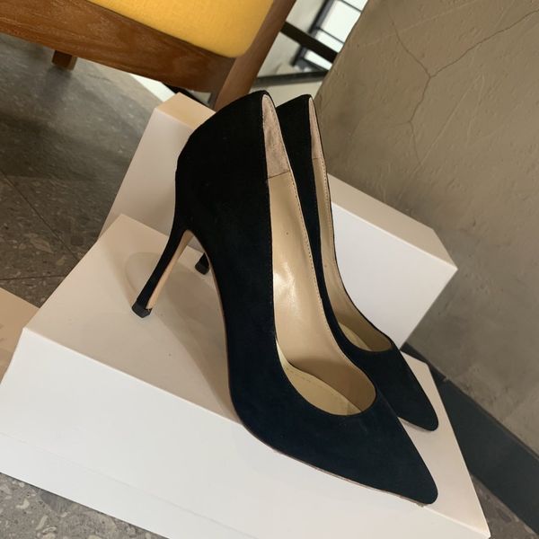 new style leather big soled pointed toe high-heeled shoes slim heeled fairy shoes 6cm 9cm, Black
new style leather big soled pointed toe high-heeled shoes slim heeled fairy shoes 6cm 9cm, Black