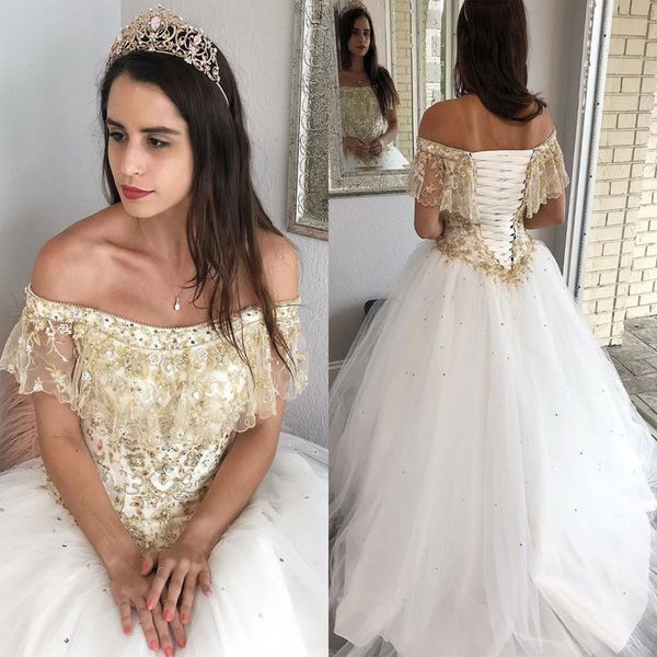 gold embroidered beaded white quinceanera dresses boho off the shoulder tulle ball gowns prom dresses robes de soirée sweet 16 dresses, Blue;red
gold embroidered beaded white quinceanera dresses boho off the shoulder tulle ball gowns prom dresses robes de soirée sweet 16 dresses, Blue;red