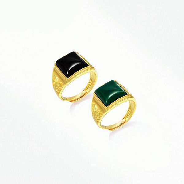 mxgxfam 24 k pure gold color green black stone rings ( adjusted ) jewelry for men original design, Slivery;golden
mxgxfam 24 k pure gold color green black stone rings ( adjusted ) jewelry for men original design, Slivery;golden