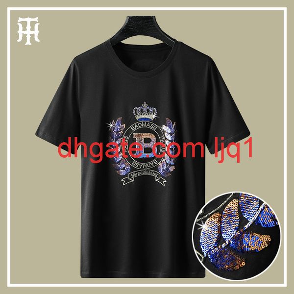 european t-shirt men's fashion brand men's crown pearl piece embroidery mercerized cotton t-shirt 2021 short sleeve men's shi, White;black
european t-shirt men's fashion brand men's crown pearl piece embroidery mercerized cotton t-shirt 2021 short sleeve men's shi, White;black