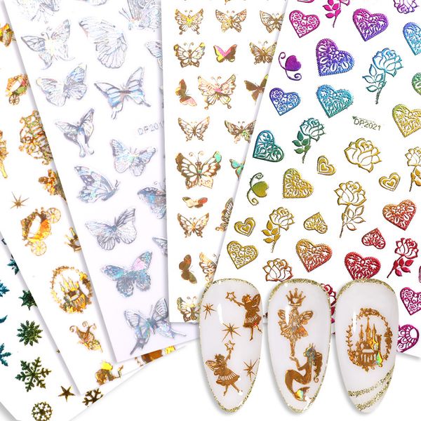 nail art laser 3d stickers butterfly snowflakes gold colorful waterproof sticker decals self adhensive holographic manicure decorations, Black
nail art laser 3d stickers butterfly snowflakes gold colorful waterproof sticker decals self adhensive holographic manicure decorations, Black