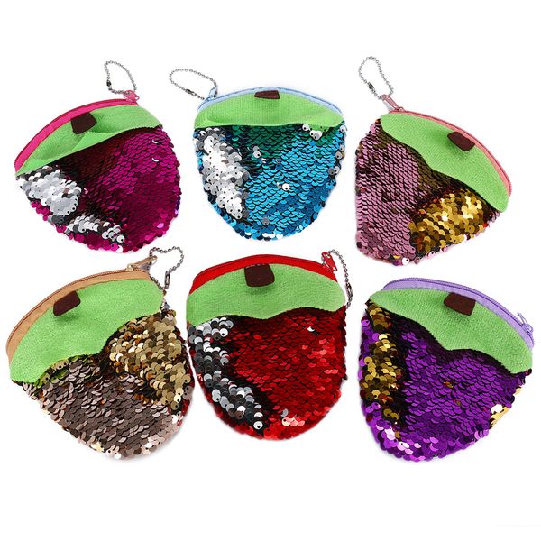 beauty girls zipper mini zero wallet purse cute creative mermaid sequin fruit strawberry coin purse, Red;black
beauty girls zipper mini zero wallet purse cute creative mermaid sequin fruit strawberry coin purse, Red;black