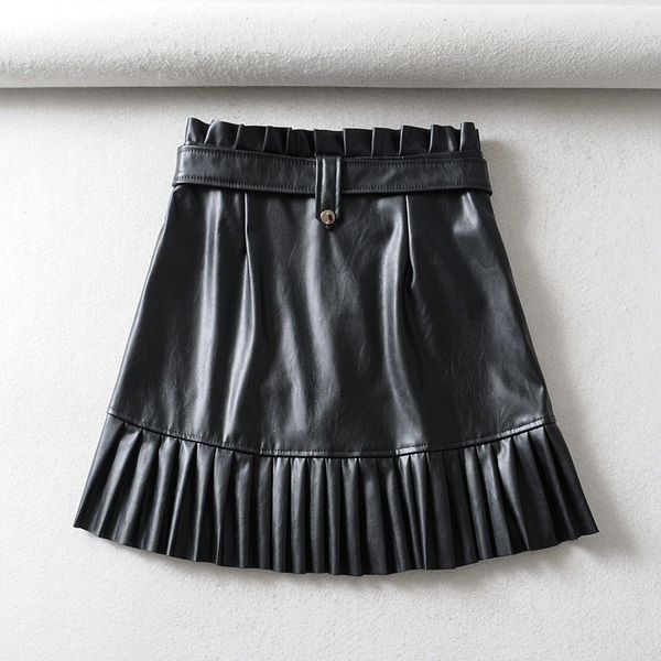 new lead on the ruffled leather skirt plied with fine european female plutonium skirts designer autumn lady aline party belt phjf, Black
new lead on the ruffled leather skirt plied with fine european female plutonium skirts designer autumn lady aline party belt phjf, Black