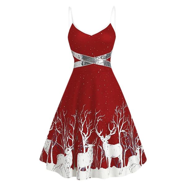 2021 christmas print dress sequin patchwork sleeveless dress tight group winter deer skater party dresses, Black;gray
2021 christmas print dress sequin patchwork sleeveless dress tight group winter deer skater party dresses, Black;gray