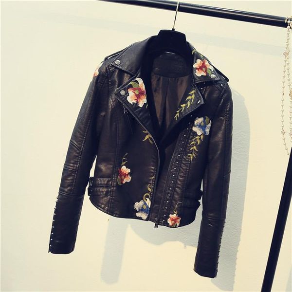 women's fur & faux korean slim versatile black rivet embroidery washing motorcycle jacket women long sleeve leather coat short pu
women's fur & faux korean slim versatile black rivet embroidery washing motorcycle jacket women long sleeve leather coat short pu