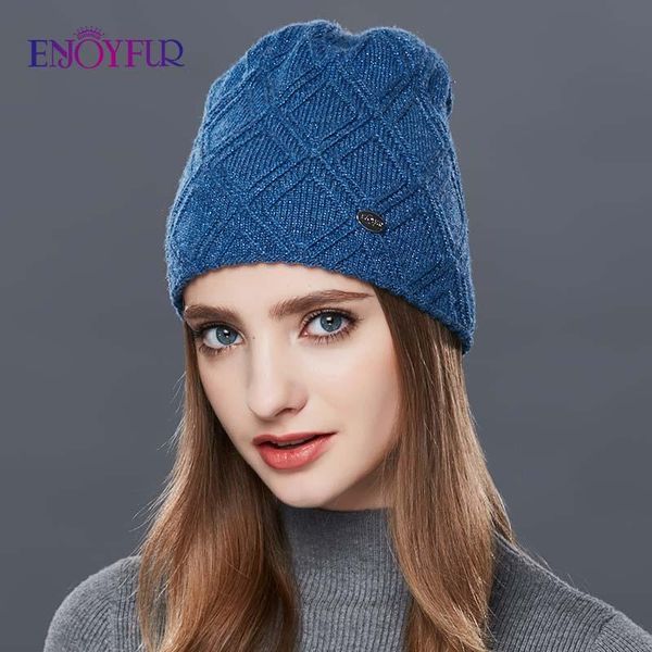 beanie/skull caps enjoyfur knitted wool beanies autumn winter hat for women fashion female ski skullies thick warm girls, Blue;gray
beanie/skull caps enjoyfur knitted wool beanies autumn winter hat for women fashion female ski skullies thick warm girls, Blue;gray