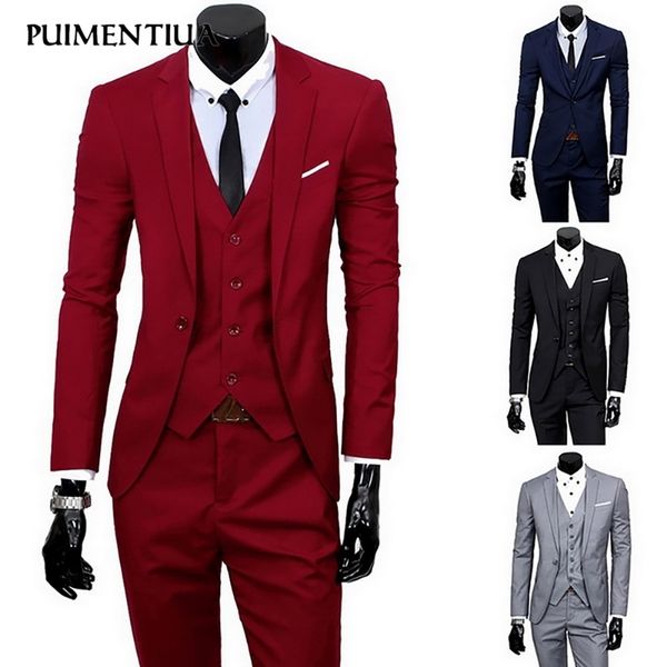 puimentiua blazer + vest + pants 3pc/sets men's fashion single buckle men suits s-3xl business party formal wear suit 1004, Gray
puimentiua blazer + vest + pants 3pc/sets men's fashion single buckle men suits s-3xl business party formal wear suit 1004, Gray
