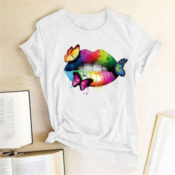 colorful lips butterflies printing t-shirts women summer 2021 aesthetic clothes cotton shirts for women fashion camisetas mujer, White
colorful lips butterflies printing t-shirts women summer 2021 aesthetic clothes cotton shirts for women fashion camisetas mujer, White