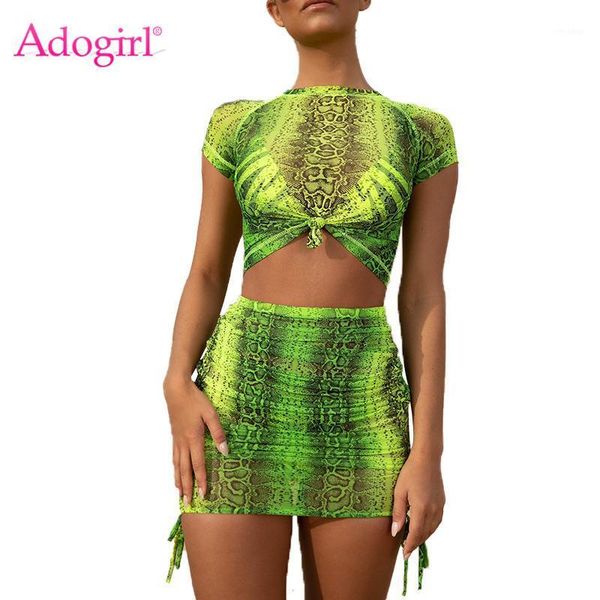 adogirl fluorescence green pink snakeskin print two piece set dress short sleeve t-shirt crop + bodycon mini skirt suit1, White
adogirl fluorescence green pink snakeskin print two piece set dress short sleeve t-shirt crop + bodycon mini skirt suit1, White