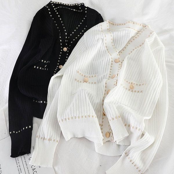 l034 early autumn new temperament little sweet wind easing show thin cardigan web celebrity single-breasted sweater coat1, White
l034 early autumn new temperament little sweet wind easing show thin cardigan web celebrity single-breasted sweater coat1, White