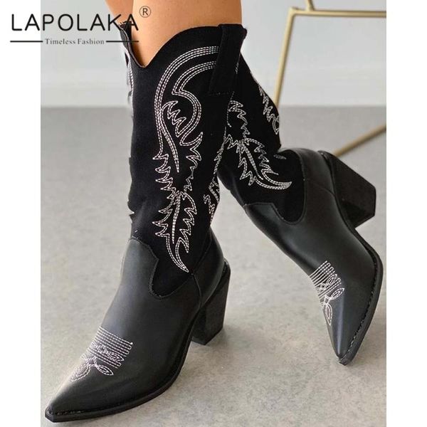 boots 2021 brand design trendy fashion western woman shoes chunky high heels concise pointed toe british style ladies, Black
boots 2021 brand design trendy fashion western woman shoes chunky high heels concise pointed toe british style ladies, Black