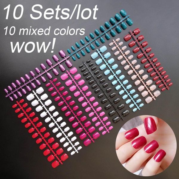 false nails 10 sets of mixed colors square nail tips 24 pieces/set sizes press on fake diy manicure shape, Red;gold
false nails 10 sets of mixed colors square nail tips 24 pieces/set sizes press on fake diy manicure shape, Red;gold