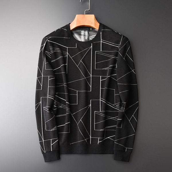 2021 sweatshirt hight autumn quality yarn-dyed geometric pattern round neck pullover youth fashion trend sweatshirts men, Black
2021 sweatshirt hight autumn quality yarn-dyed geometric pattern round neck pullover youth fashion trend sweatshirts men, Black