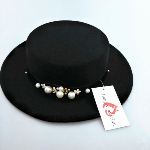 2017 new pearl chapeau femme vintage fashionable black felt fedora hat men sombrero bowler church trilby hats for women bbydvh, Black;white
2017 new pearl chapeau femme vintage fashionable black felt fedora hat men sombrero bowler church trilby hats for women bbydvh, Black;white