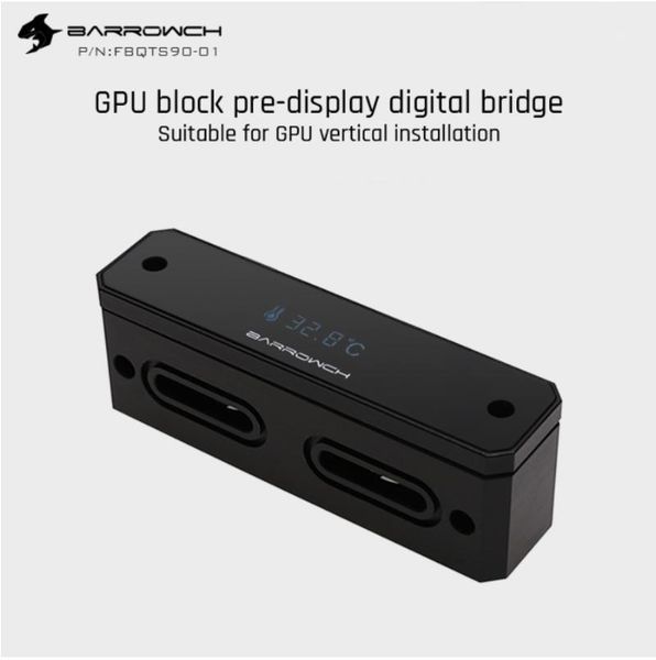 fans & coolings barrowch fbqts90-01, digital display bridge for barrow gpu block, vertical dedicated 90 degree connector1
fans & coolings barrowch fbqts90-01, digital display bridge for barrow gpu block, vertical dedicated 90 degree connector1