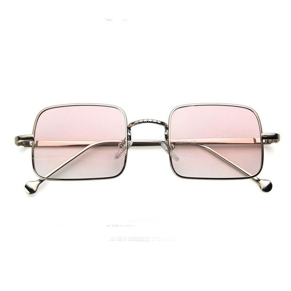 rectangular fashionable men's small sunglasses retro style metal frame black women summer beach shoes uv400 clear lenses, White;black
rectangular fashionable men's small sunglasses retro style metal frame black women summer beach shoes uv400 clear lenses, White;black