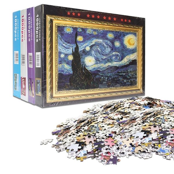 1000 Pcs Puzzle Kids Jigsaw Landscape Educational Toys For Children Animation Pairing Puzzles Gift D131 Y200421