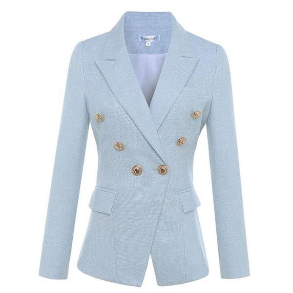 blazer suit jacket women korean elegant blue blazer mujer 2020 casual double breasted office lady work plus size, White;black
blazer suit jacket women korean elegant blue blazer mujer 2020 casual double breasted office lady work plus size, White;black