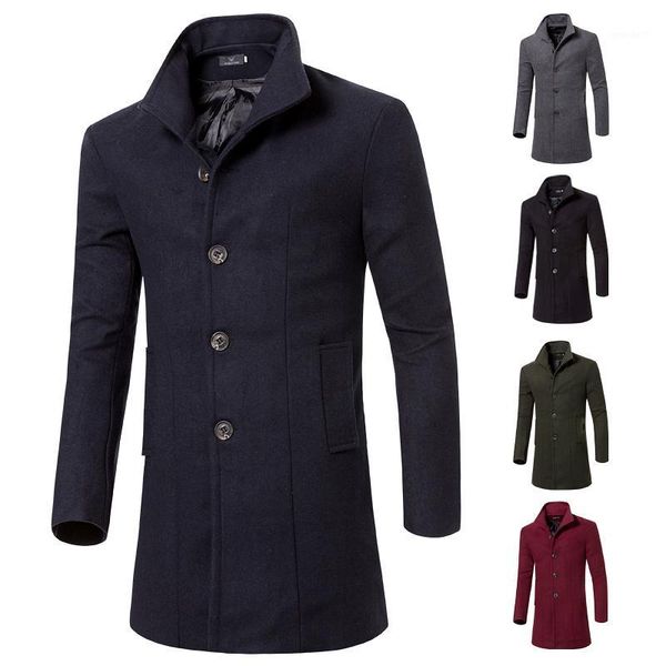 men's trench coats 2021 autumn and winter medium-long overcoat male woolen coat1, Tan;black
men's trench coats 2021 autumn and winter medium-long overcoat male woolen coat1, Tan;black
