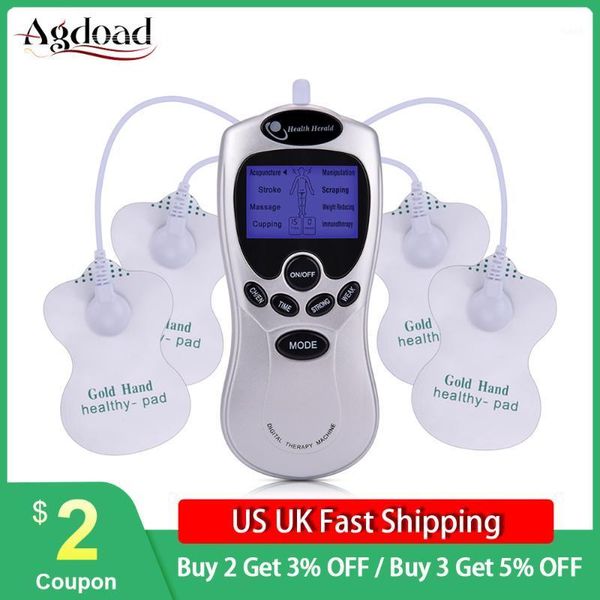 agdoad electric tens acupuncture body muscle massager 4 electrode pad digital therapy machine for back neck foot leg health care1
agdoad electric tens acupuncture body muscle massager 4 electrode pad digital therapy machine for back neck foot leg health care1