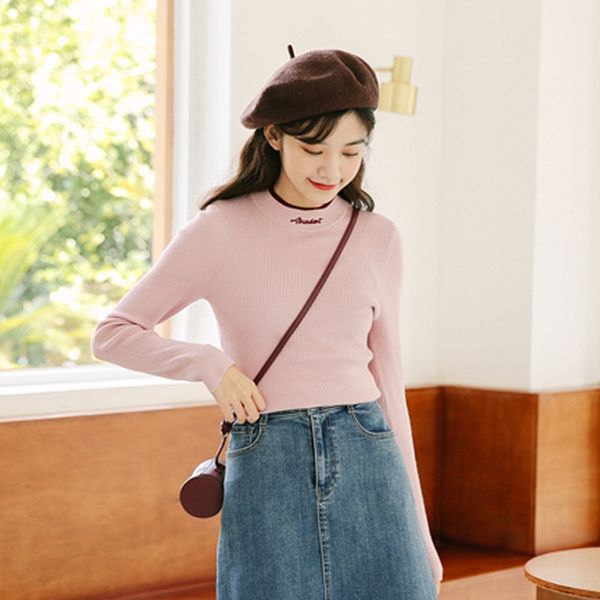 новая осень 2019 top sweaterembroidered sweaterkorean упрощена письмо вышивки контраст цвета с длинным рукавом тонкий основывая свитер женщи, White;black
новая осень 2019 top sweaterembroidered sweaterkorean упрощена письмо вышивки контраст цвета с длинным рукавом тонкий основывая свитер женщи, White;black